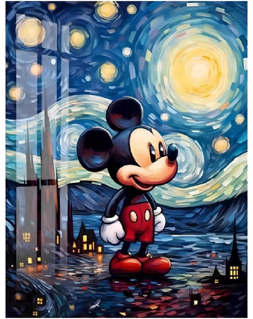 創彩 鑽石畫 ZSD3513, 米奇 多色, 1個