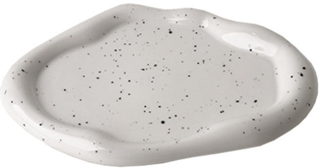 디오셀 도자기 액세서리 트레이 넙적형, 얼룩, 1개