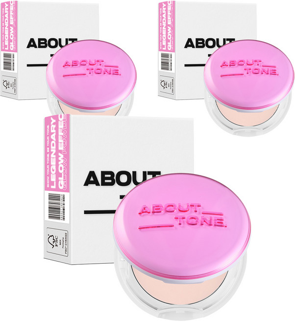 어바웃톤 글로우 파우더 팩트 8g, ONE COLOR, 3개