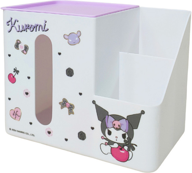 U-House 樺新 酷洛米面紙收納盒 SKU3011, 美味甜點 白色 + 紫色