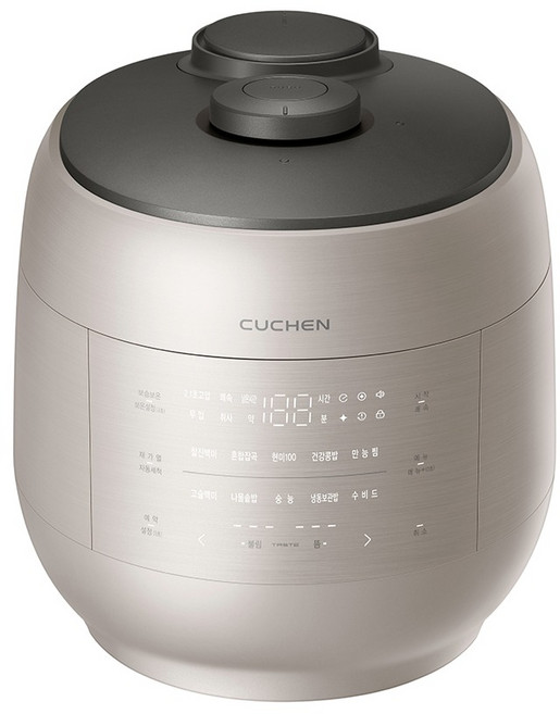 쿠첸 그레인 풀스테인리스 듀얼프레셔 IH 전기압력밥솥 6인용, CRT-UPDS0670SB, 샌드베이지