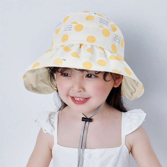 SOMNIUMBEBE 女童鋼絲圓點遮陽帽