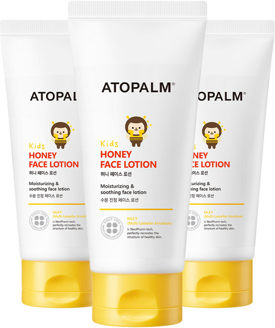 아토팜 아동용 허니 페이스 로션, 150ml, 3개