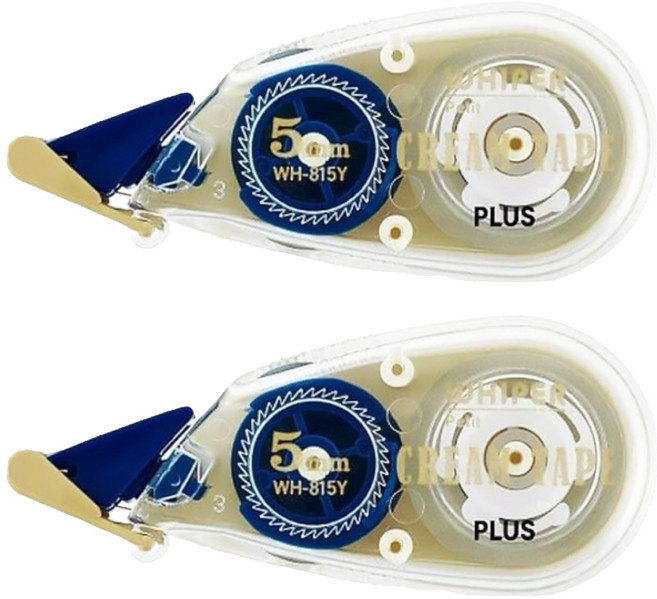 PLUS 普樂士 手帳修正帶WH-815Y, 藍色 + 透明色, 2個