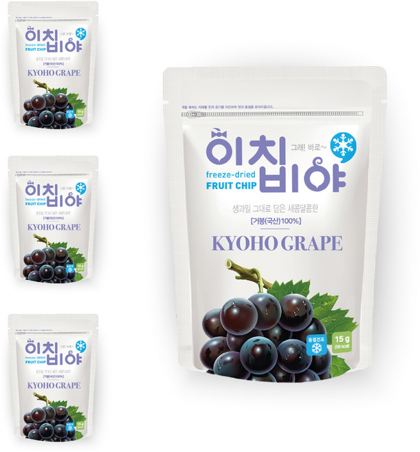이치비야 동결건조 과일칩 거봉, 15g, 4개