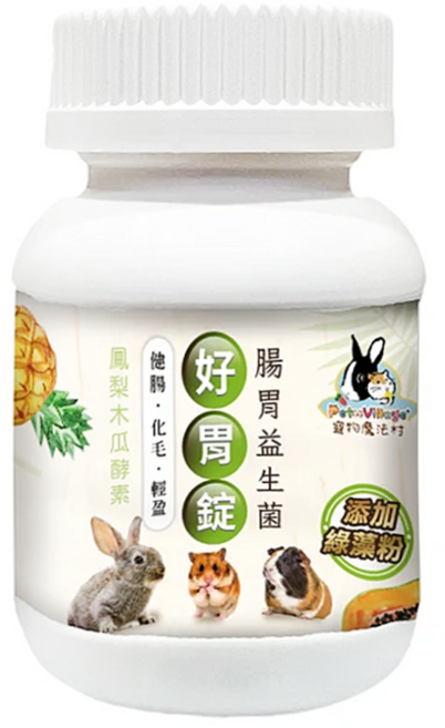 Pet Village 魔法村 小動物腸胃益生菌化毛好胃錠 60錠, 30g, 1罐
