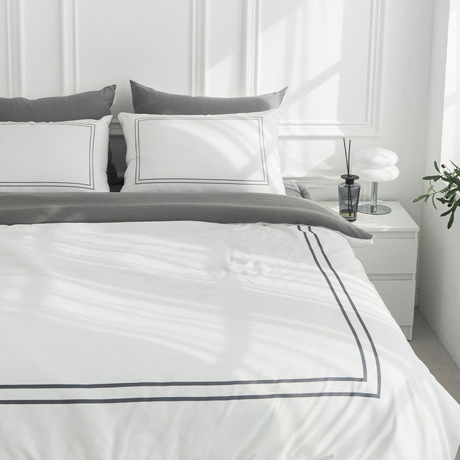 루시드슬립 국내산 갤러리 호텔식 옥수수솜 무봉제 차렵이불 세트