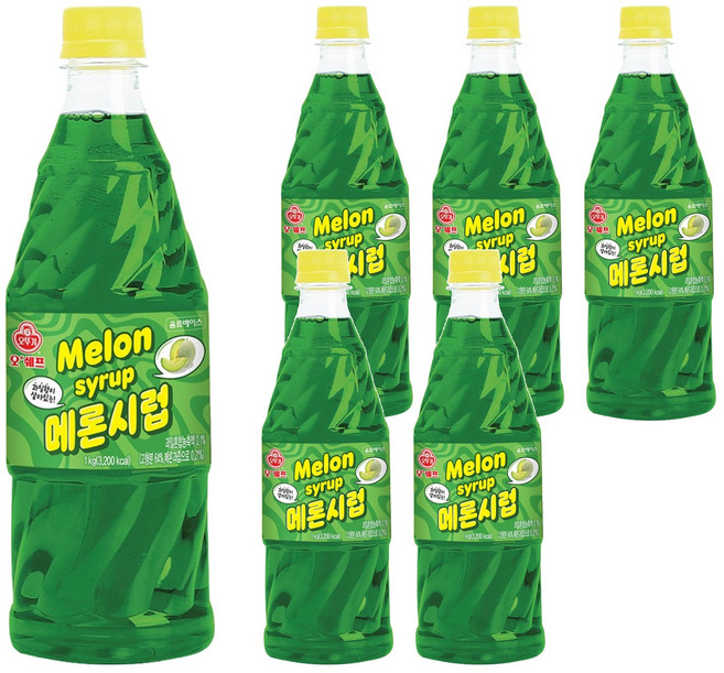 오뚜기 메론시럽, 1kg, 6개