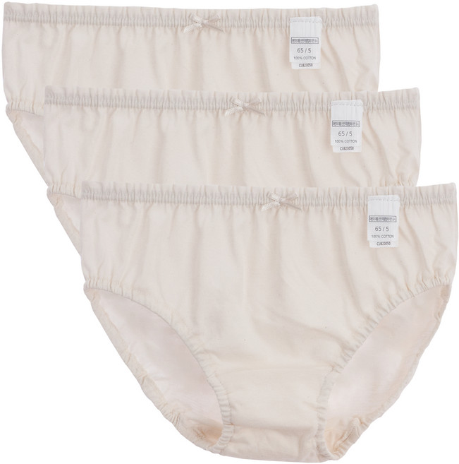 오가닉붐 여아용 무무 삼각 팬티 3p