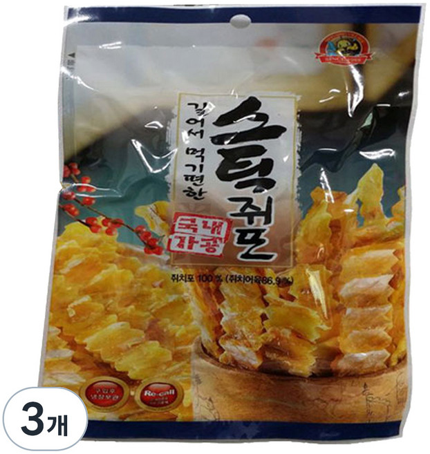 오천산업 스틱쥐포, 35g, 3개