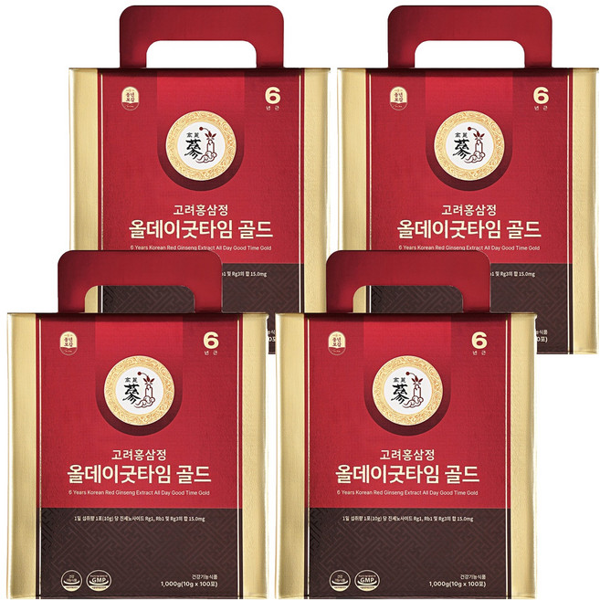 Pnbg 豐年寶鑑 6年根高麗紅參精 All Day Good Time 黃金版, 1000g, 4個