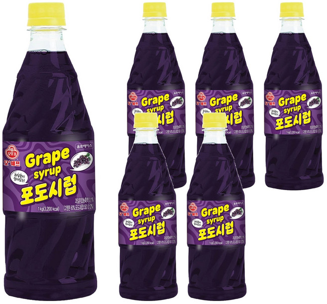 오쉐프 포도시럽, 6개, 1kg