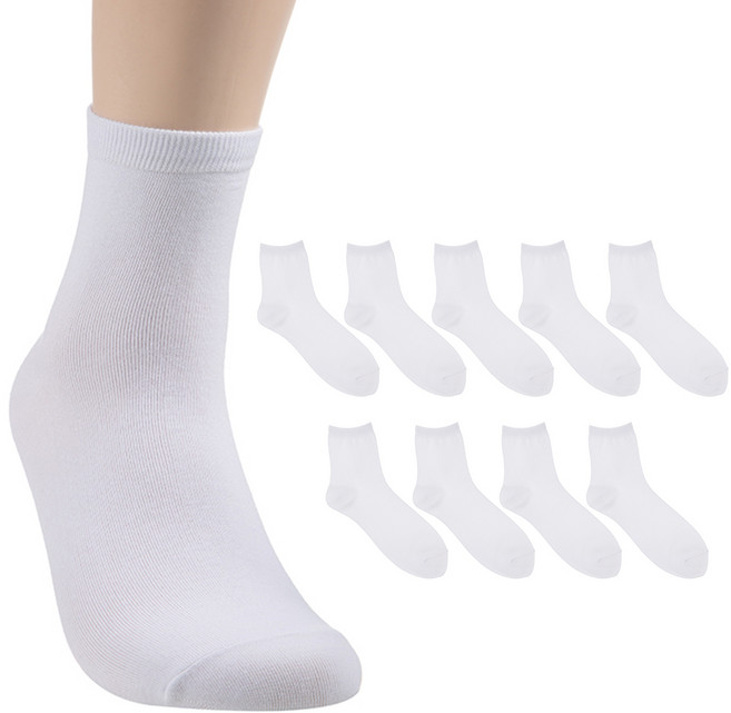 베이스알파 에센셜 남성용 프리미엄 무지 중목 양말 10켤레