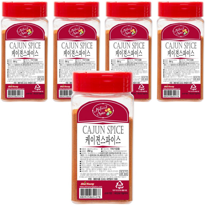 내츄럴스파이스 케이젼 스파이스, 250g, 5개