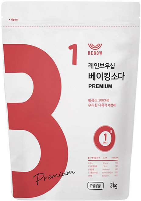레인보우샵 베이킹소다 프리미엄, 3kg, 1개