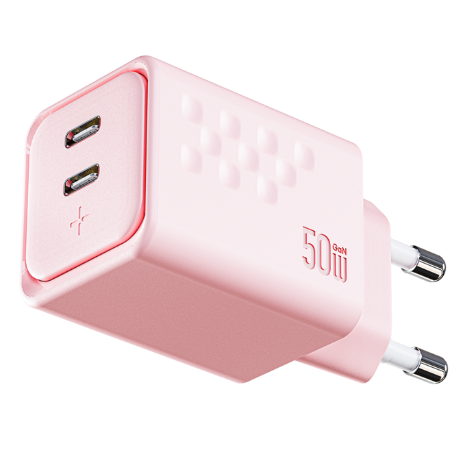 코드웨이 50W PD C타입 초고속 충전기 어댑터, 멜로우 핑크, 1개