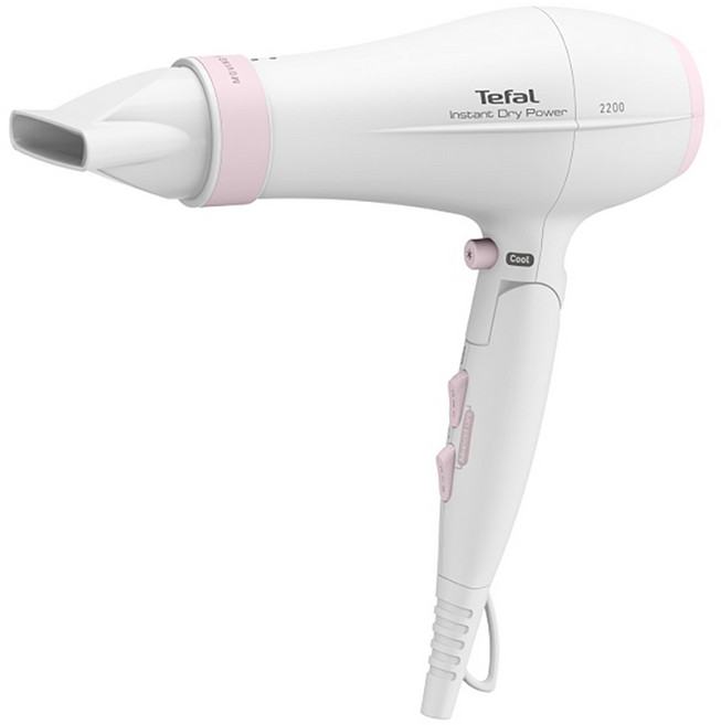 테팔 무빙에어 파워 헤어드라이어 HV6092K0 2200W, 핑크