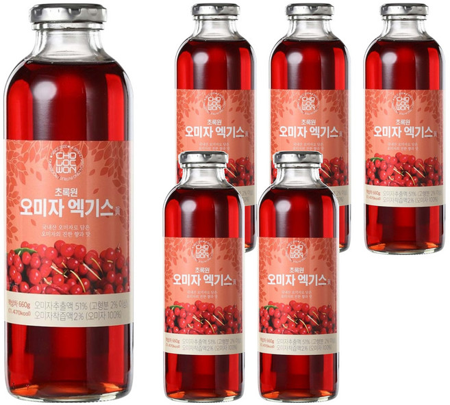 초록원 오미자 엑기스, 660g, 1개입, 6개