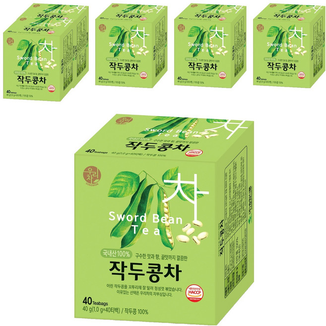 우리차 작두콩차, 1g, 40개입, 6개