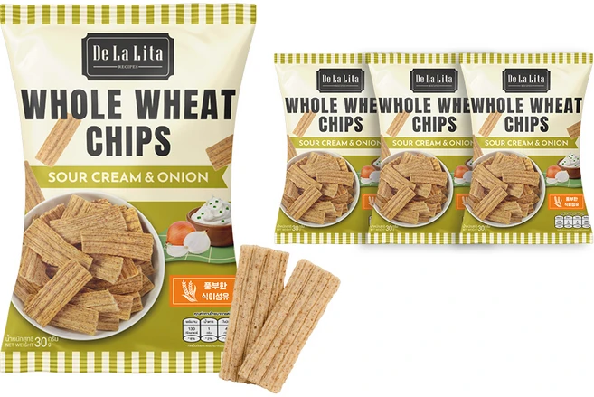 데라리타 통밀칩 사워크림 & 어니언, 4개, 30g - 쿠팡