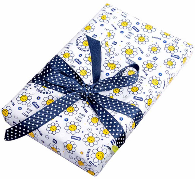 스마일데이지 메탈롤 포장지, 화이트, 1개