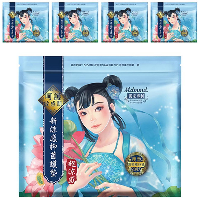 Mdmmd. 明洞國際 後宮超涼感系列 新涼感抑菌護墊, 15cm, 20片, 5包