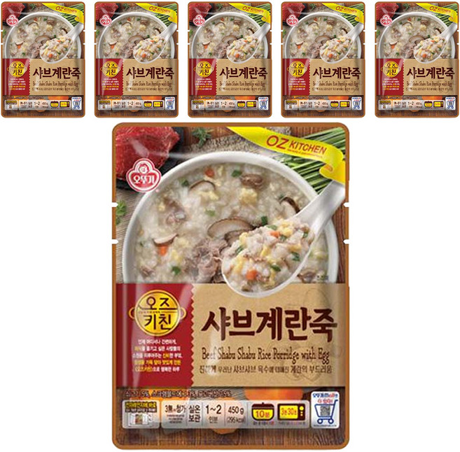 오즈키친 샤브계란죽, 450g, 6개