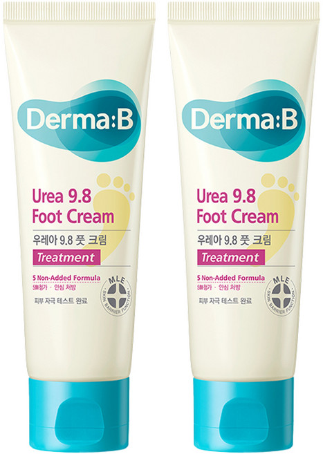 더마비 우레아 9.8 풋크림 포근한 머스크 우디향, 80ml, 2개