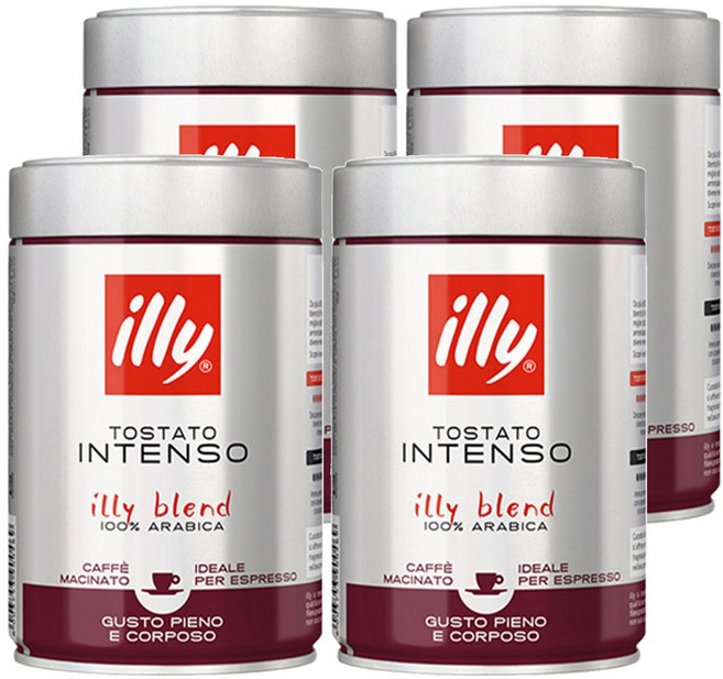 일리 인텐소 볼드 로스트 그라운드, 에스프레소, 250g, 4개