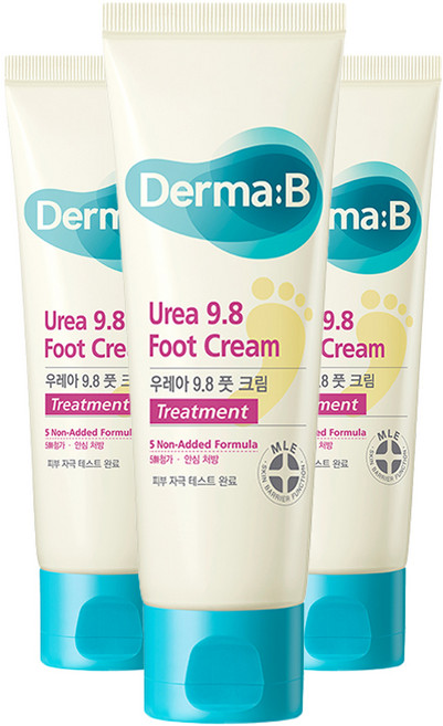 더마비 우레아 9.8 풋크림 포근한 머스크 우디향, 80ml, 3개