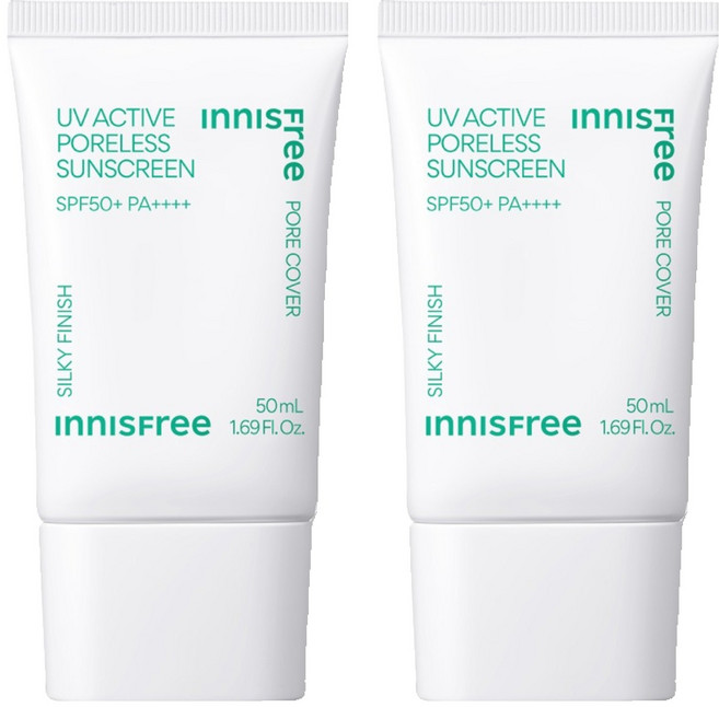 INNISFREE 台灣公司貨 高效UV毛孔隱形防曬霜 SPF50+ PA++++, 50ml, 2條