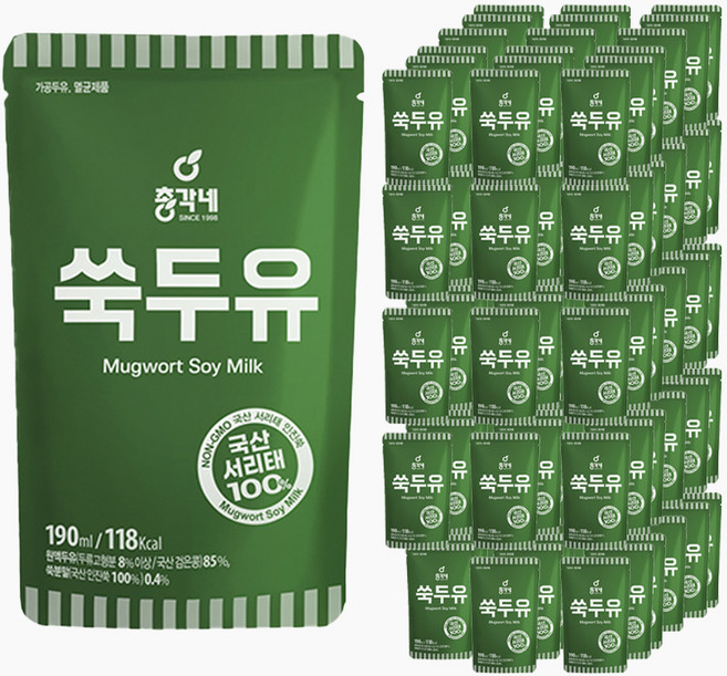 총각네 검은콩 인진쑥두유, 190ml, 60개