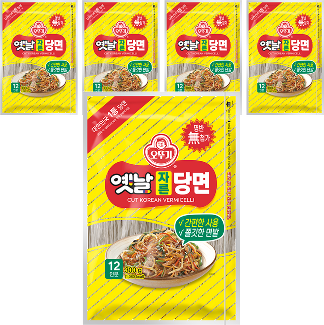 오뚜기옛날 자른당면, 300g, 5개