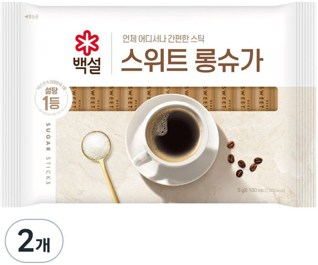 백설 스위트 롱슈가 하얀설탕, 500g, 2개