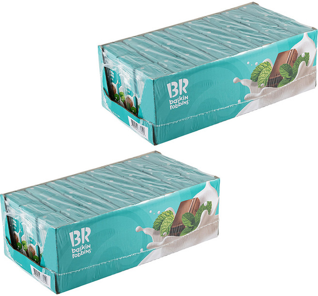 배스킨라빈스 민트초코 우유, 190ml, 48개