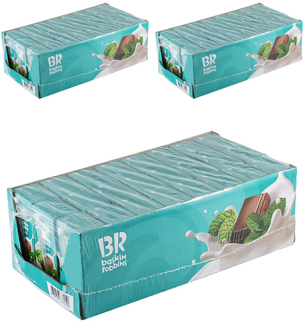 배스킨라빈스 민트초코 우유, 190ml, 72개