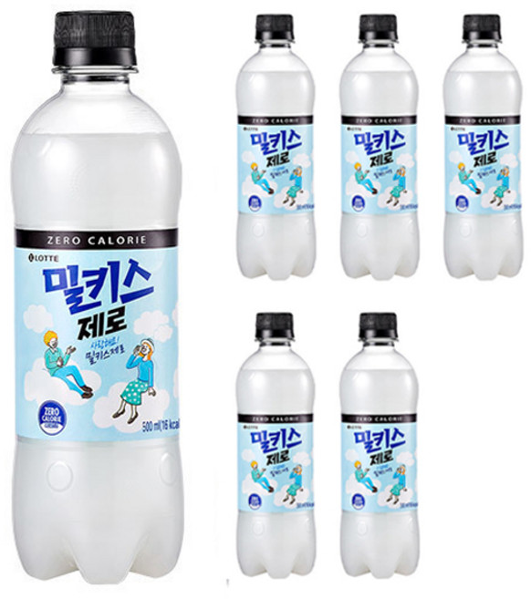 밀키스 제로, 500ml, 6개