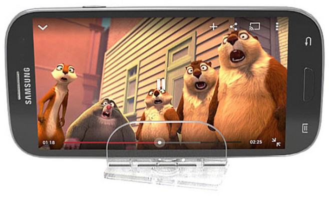 엑시온 미니투명 스마트폰 계기판 거치대 각도조절형, 1개, 투명클리어