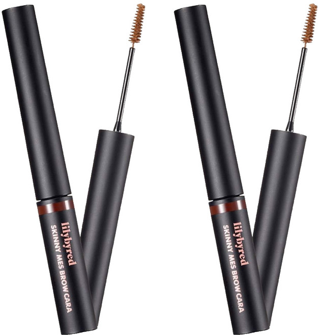 lilybyred Skinny Mes Brow 眉毛睫毛膏 3.5g, 02 中棕色, 2個