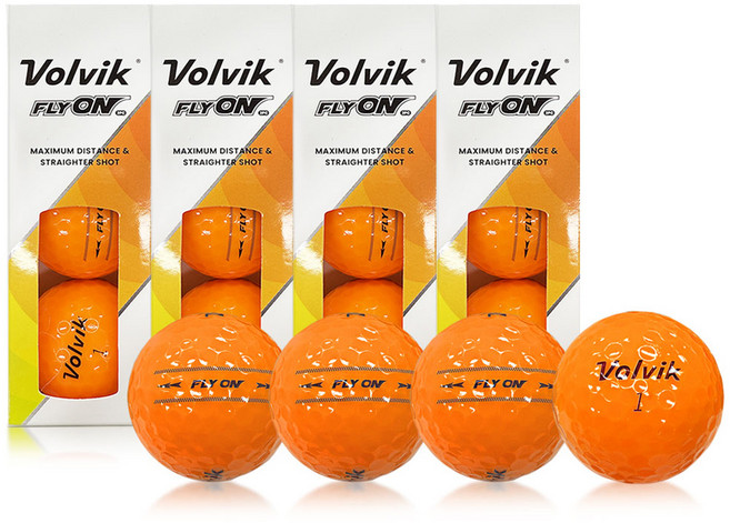 볼빅 플라이온 골프공 2피스, 오렌지, 12개입, 1개