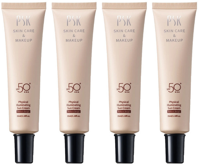 PSK 深海美肌專家 純物理全能潤色隔離霜 SPF50+, 自然色, 4條