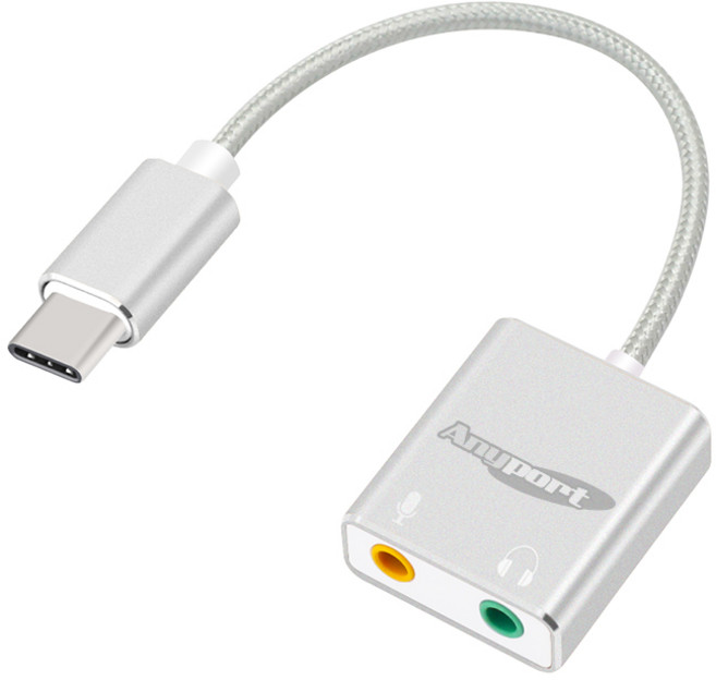 애니포트 7.1채널 C타입 사운드 카드 외장형, AP-JH71C, 1개