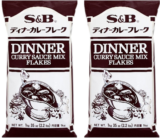 에스앤비 디너카레 분말, 1kg, 2개