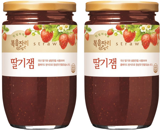 복음자리 딸기잼, 500g, 2개