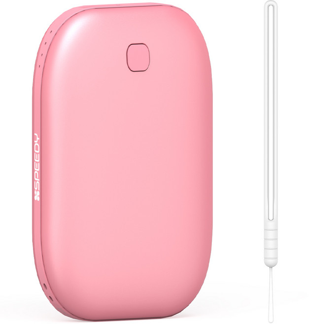 스피디 양면발열 손난로 겸용 보조배터리 5200mAh, SPE-B2DHWP01, 핑크