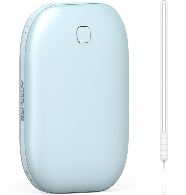 스피디 양면발열 손난로 겸용 보조배터리 5200mAh, 블루, SPE-B2DHWP01