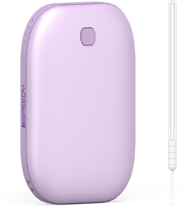 스피디 양면발열 손난로 겸용 보조배터리 5200mAh, SPE-B2DHWP01, 퍼플