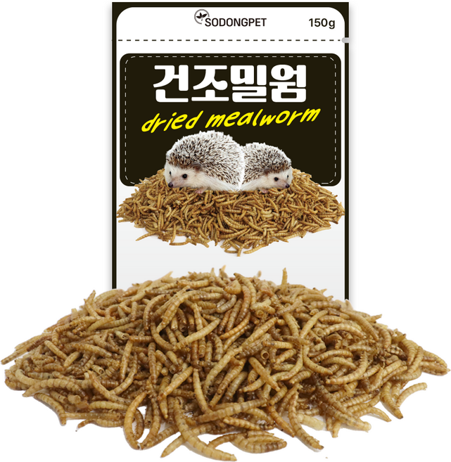 소동펫 고슴도치 건조밀웜 사료, 150g, 1개