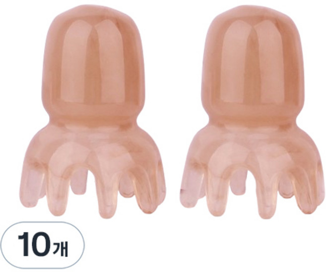 문어 마사지기 두피 괄사, 핑크베이지, 10개