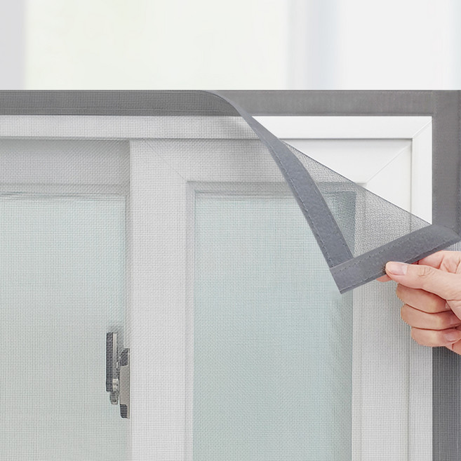 쾌청 창문 회색 벨크로 방충망, 1개